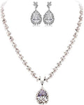 14K Gold Moissanite Women Jewelry Set, Natural Crystal Necklace & Earrings, Luxury Wedding/Evening Dress Accessory, Fashionable High-End Gift Set